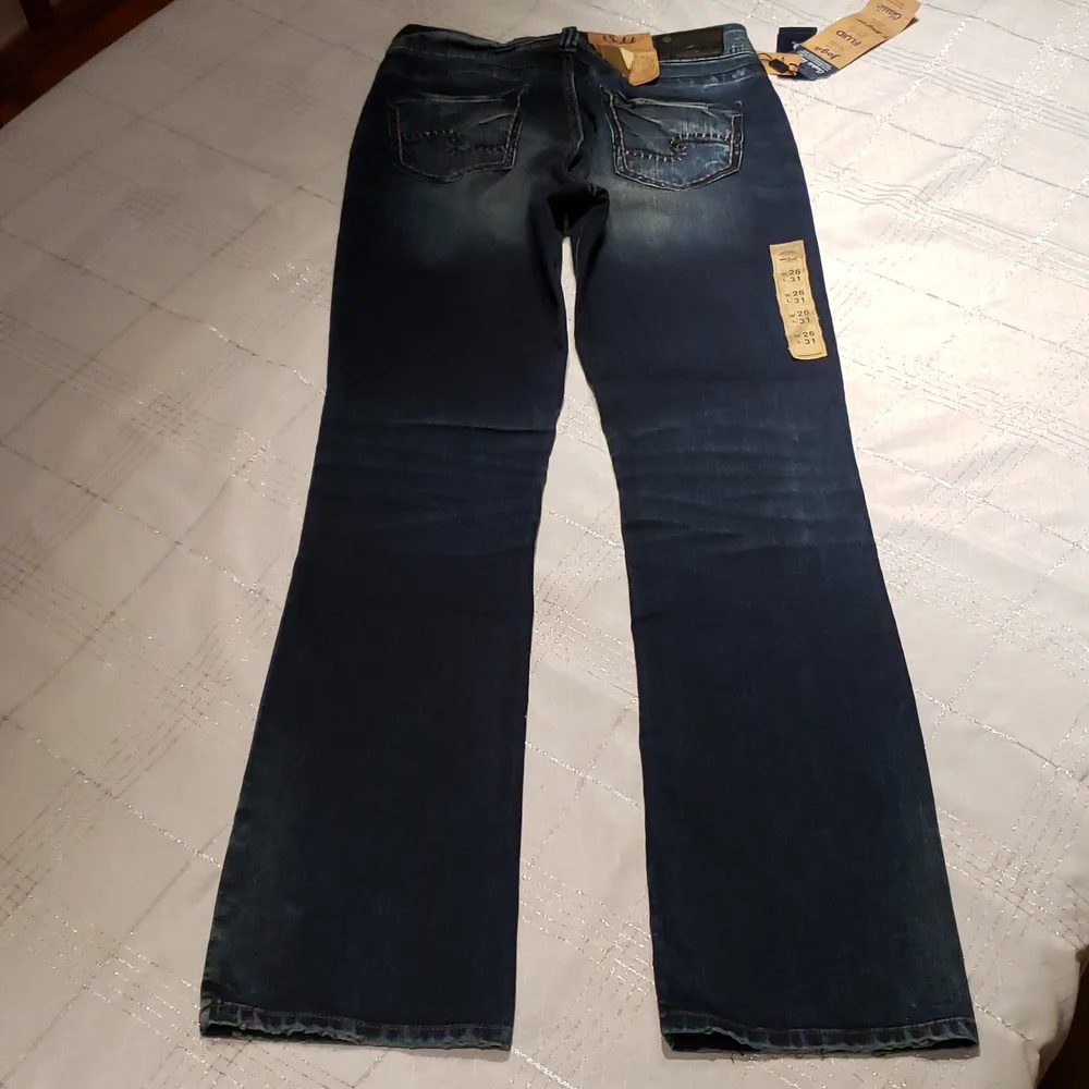 Silver Jeans New Womens Suki Mid Rise Slim Bootcut Jeans Fluid Denim Size 26/31